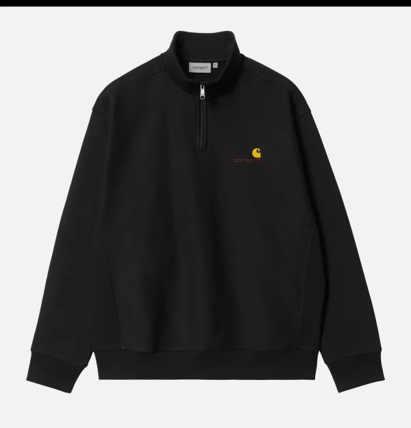 American Scrip Half Zip Black