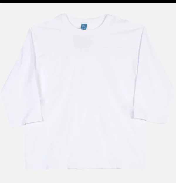 Baseball Tee Non Pigmente Blanc