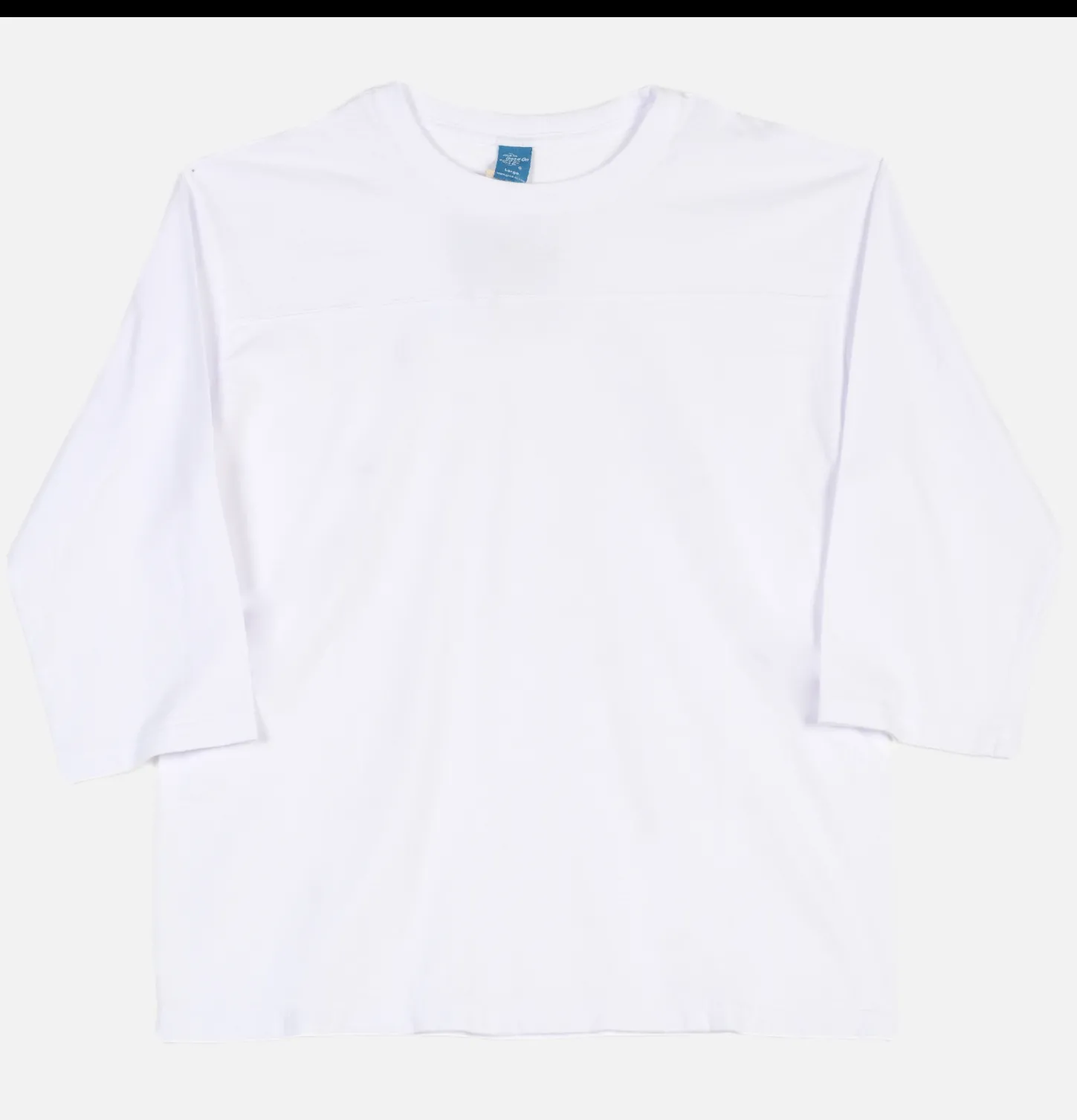 Baseball Tee Non Pigmente Blanc