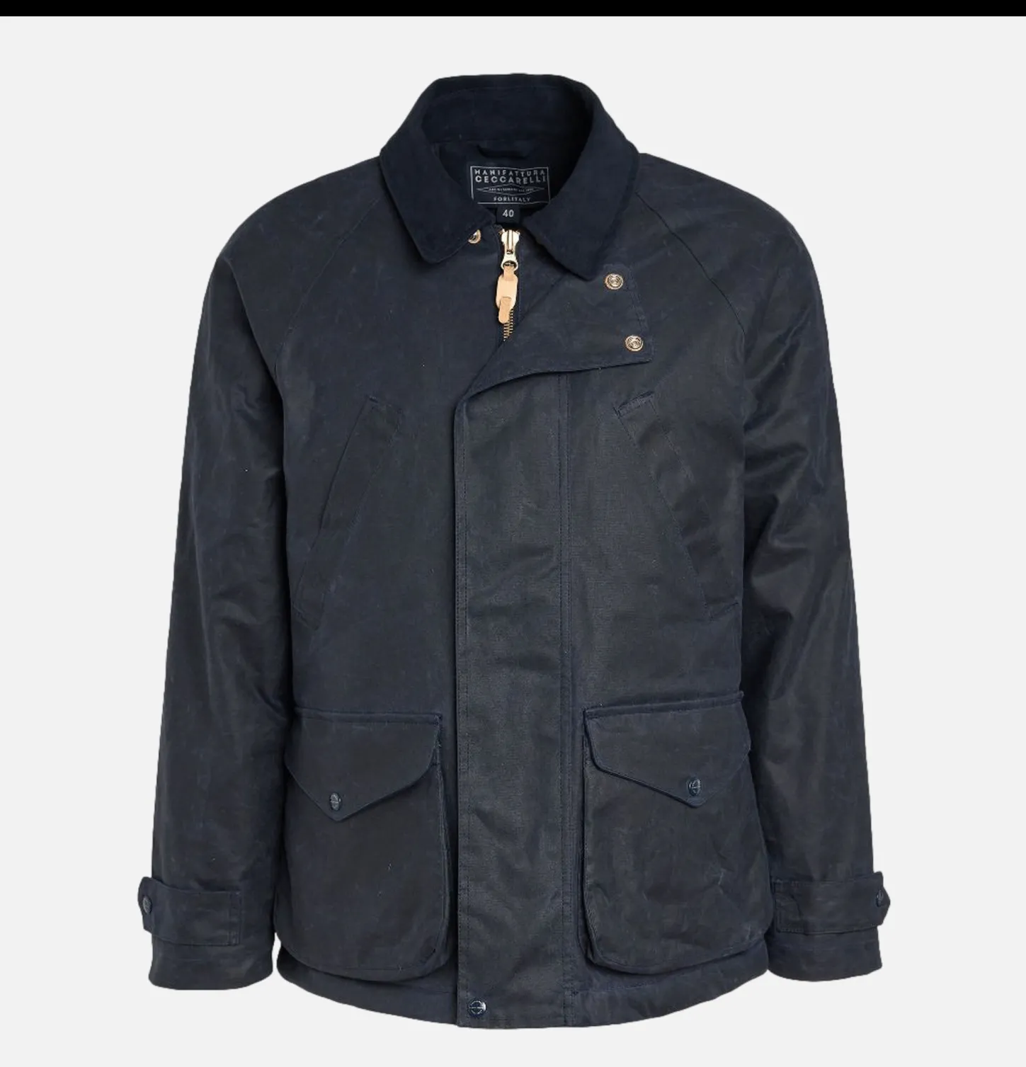 Blouson Caban Wax Navy