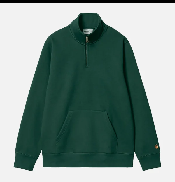 Chase Neck Zip Sweat Discovery Green