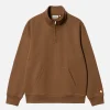 Chase Neck Zip Sweat Tamarind