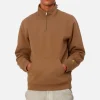 Chase Neck Zip Sweat Tamarind