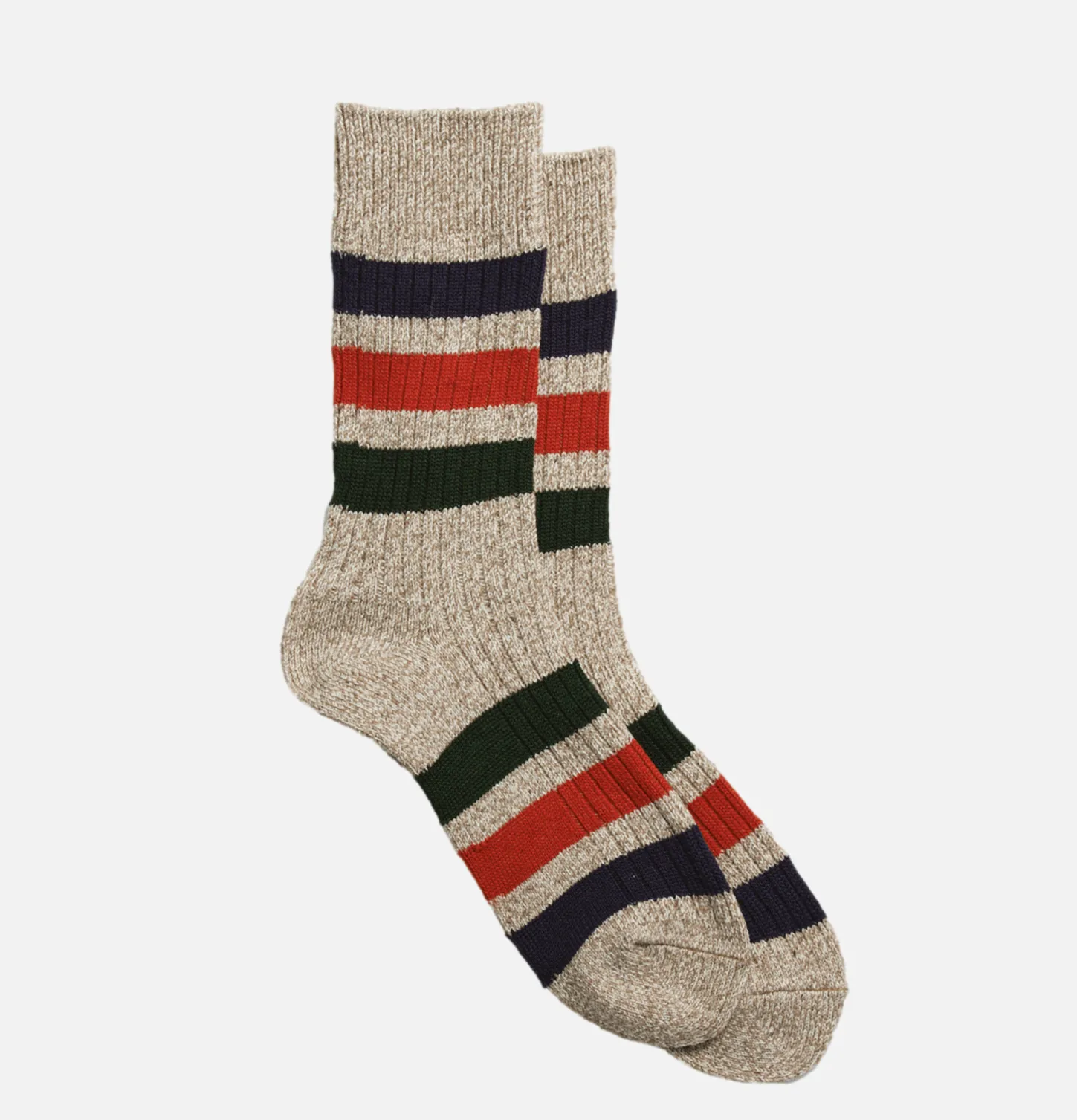 Chaussettes Park Stripe Beige