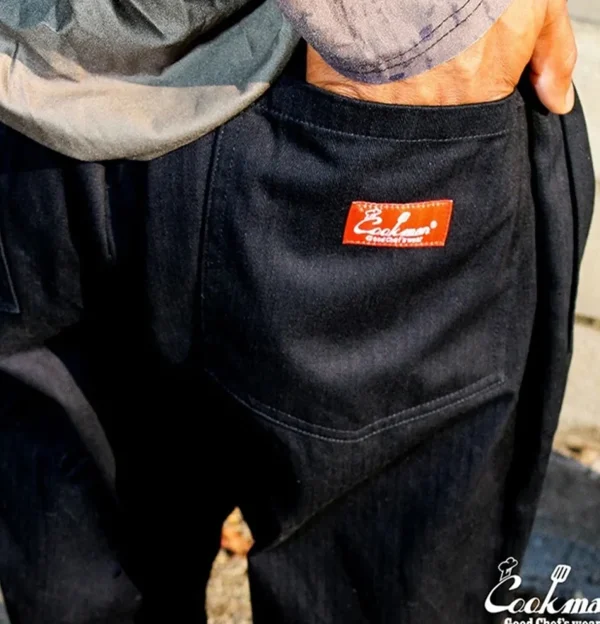 Chef Pant Herringbone Black