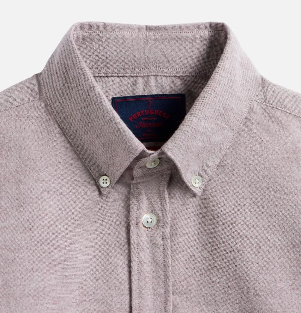 Chemise Brushed Oxford Bordeaux