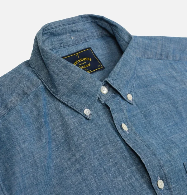 Chemise Chambray Ss Blue