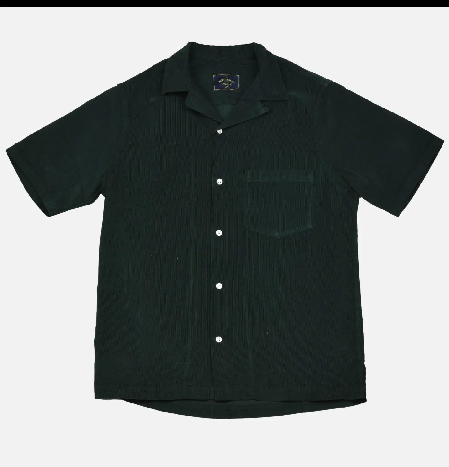 Chemise Cord Camp Collar Green