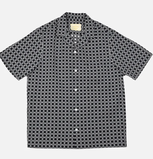 Chemise Tile White Navy