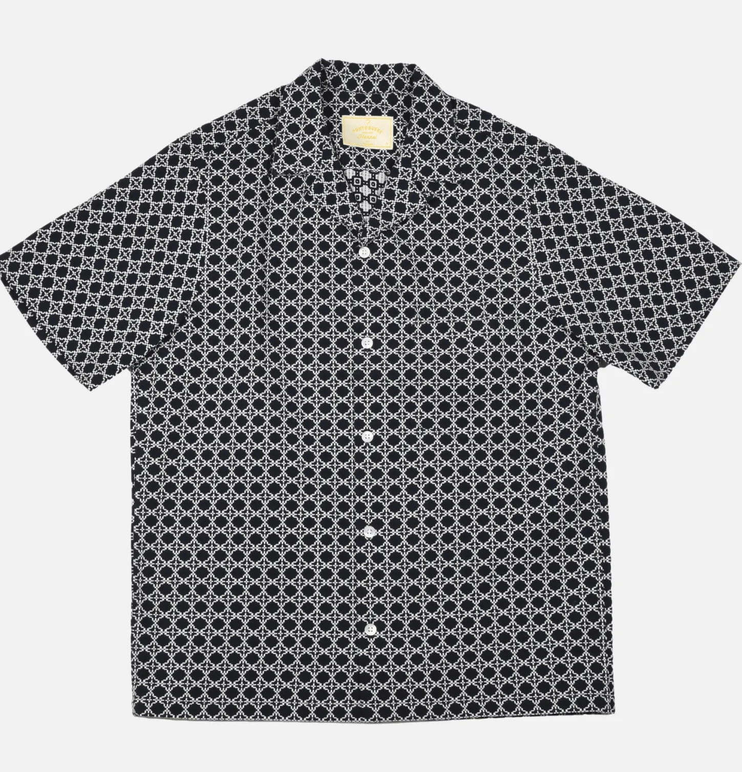 Chemise Tile White Navy