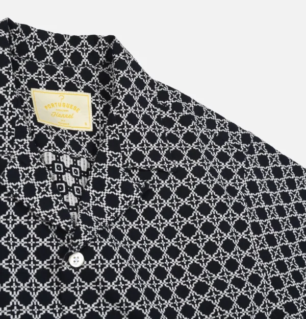 Chemise Tile White Navy