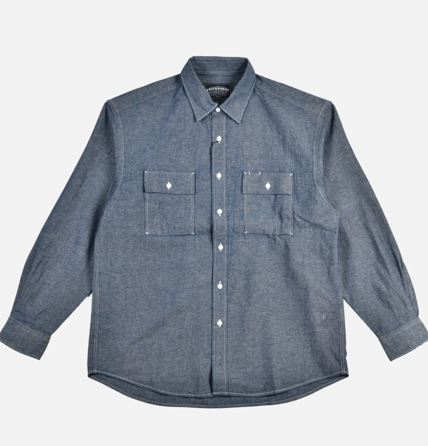 Cigarette Chambray Shirt Blue