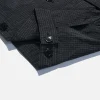 Cropped Work Jacket Check Noir