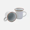 Enamel Cup Set X 2 Egg Shell