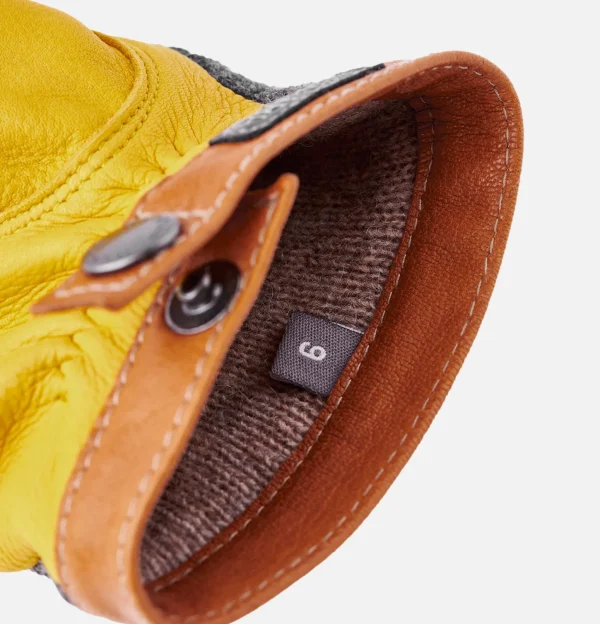 Gants Deerskin Wool Tricot Charcoal