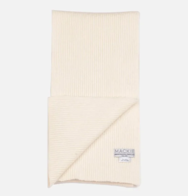 Geelongora Ribbed Scarf Ecru