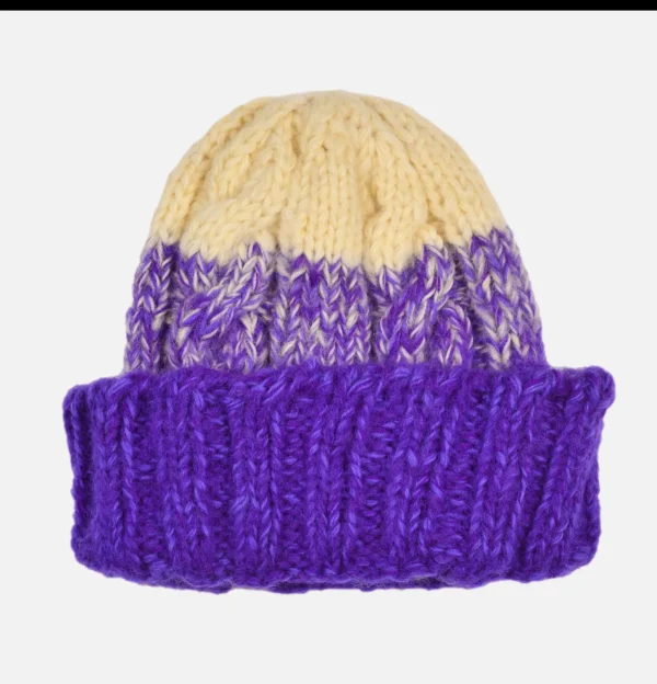 Hand Knit Fisherman Purple