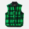 Lined Mackinaw Wool Vest Green