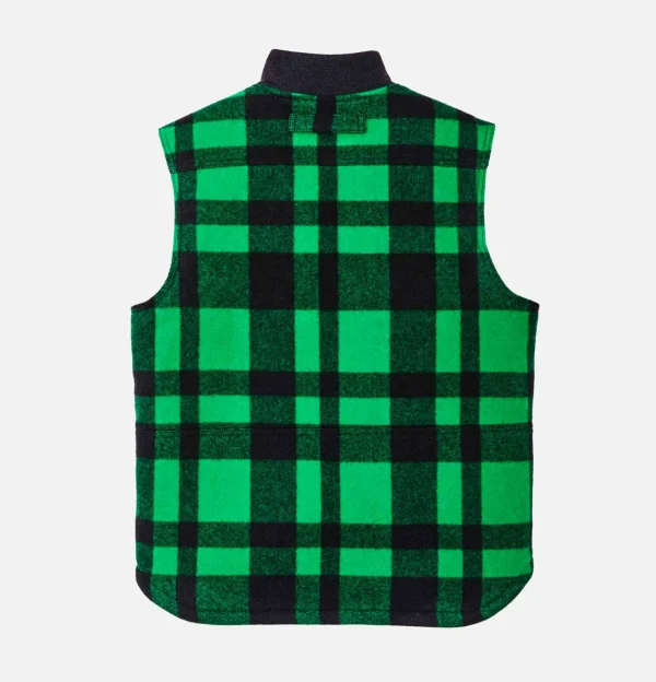 Lined Mackinaw Wool Vest Green