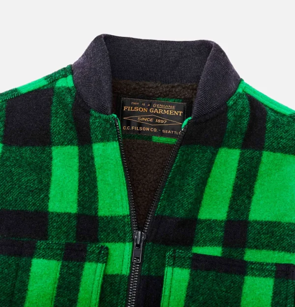 Lined Mackinaw Wool Vest Green