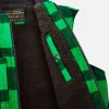 Lined Mackinaw Wool Vest Green