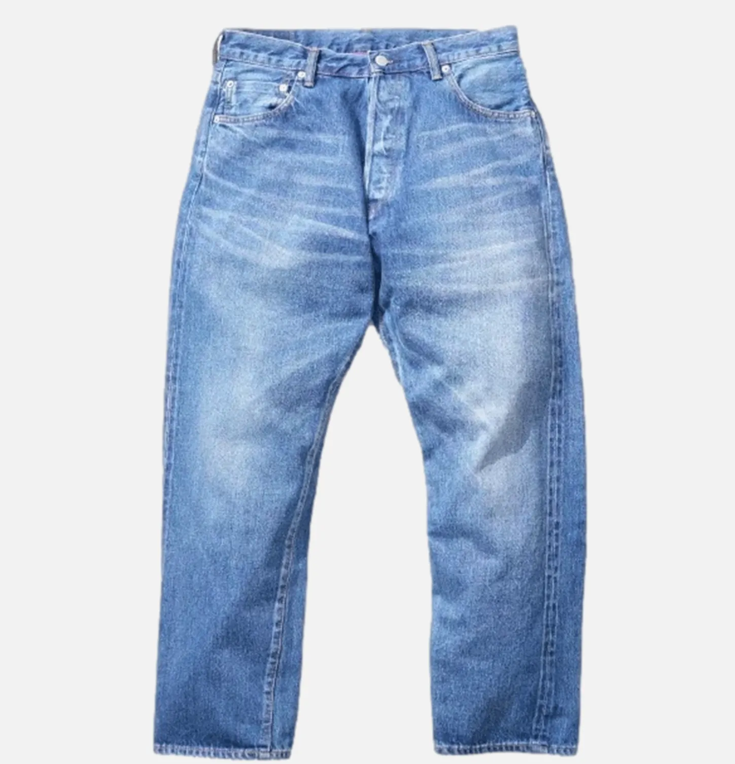Loose Ankle Denim Used Blue
