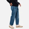 Loose Ankle Denim Used Blue