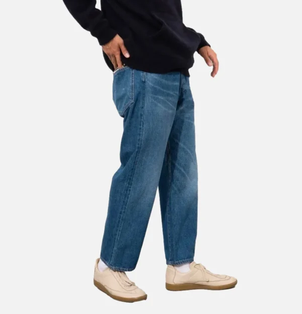 Loose Ankle Denim Used Blue