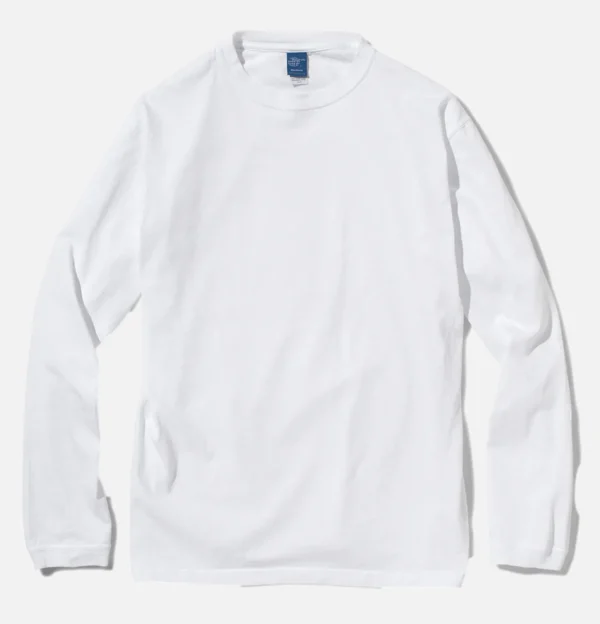 Ls Crew Tee White
