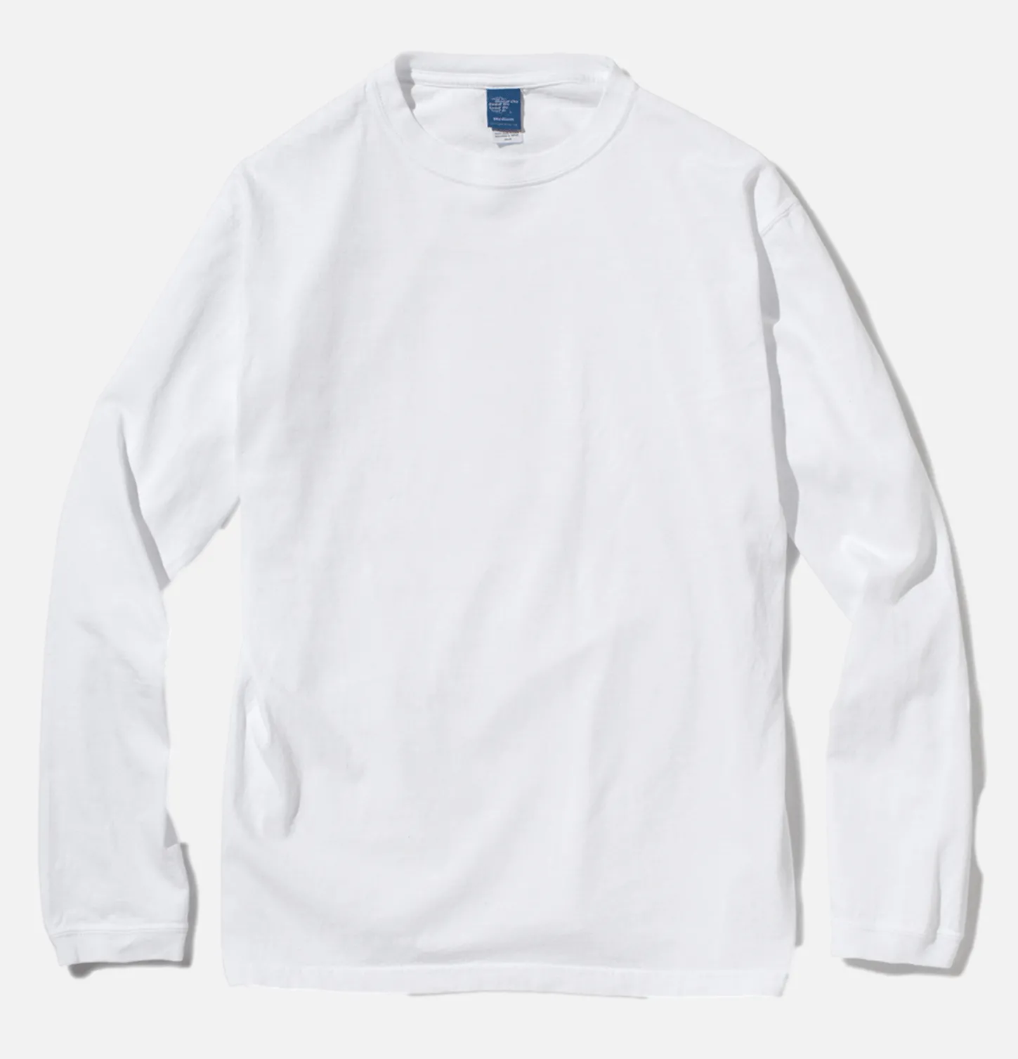 Ls Crew Tee White