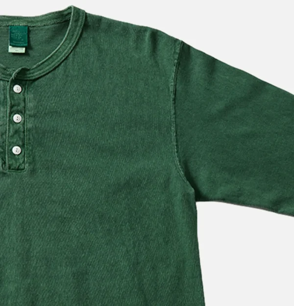 Ls Henley Tee Dark Green