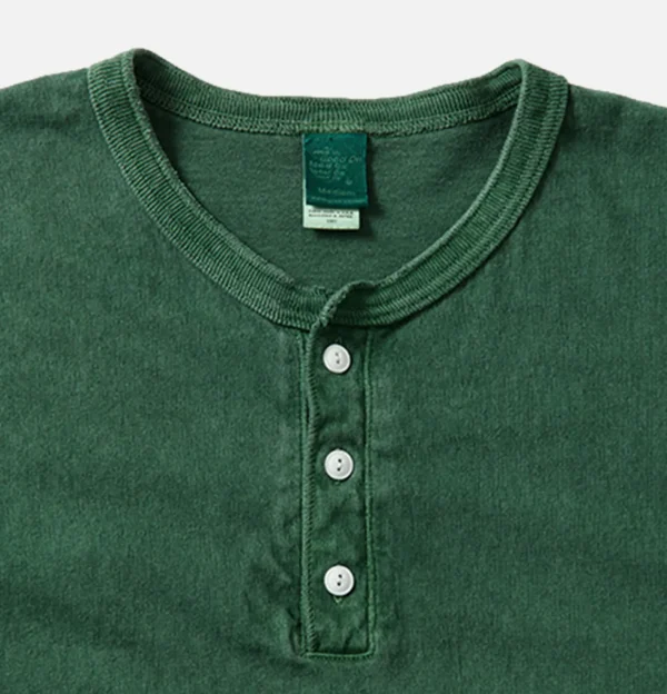 Ls Henley Tee Dark Green