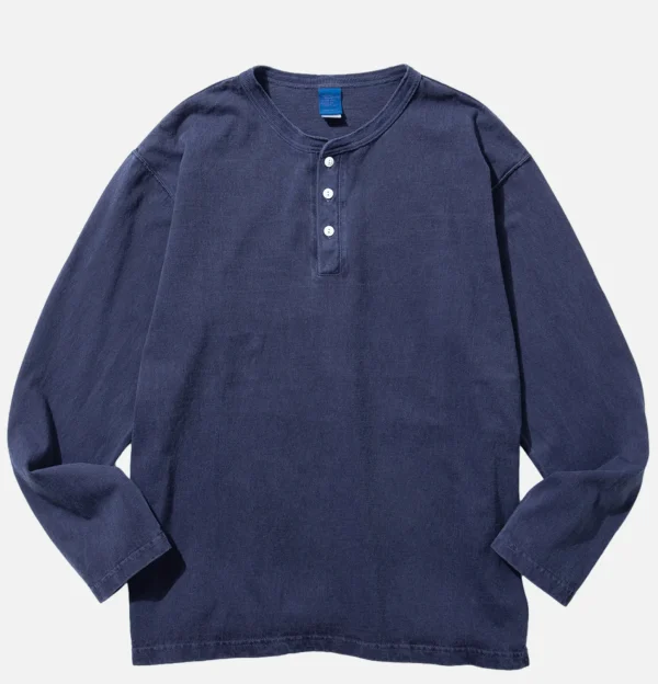 Ls Henley Tee Navy