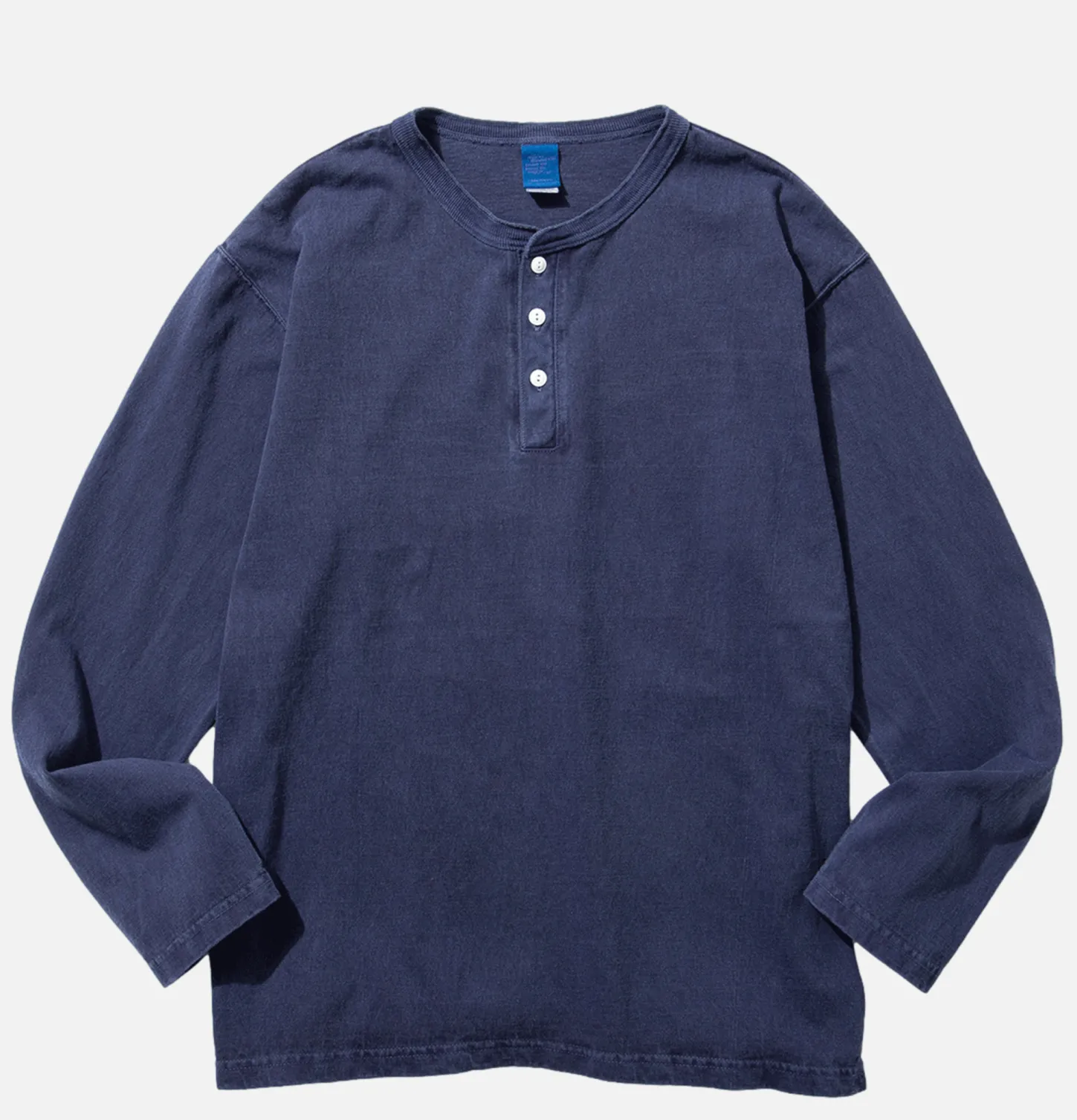 Ls Henley Tee Navy