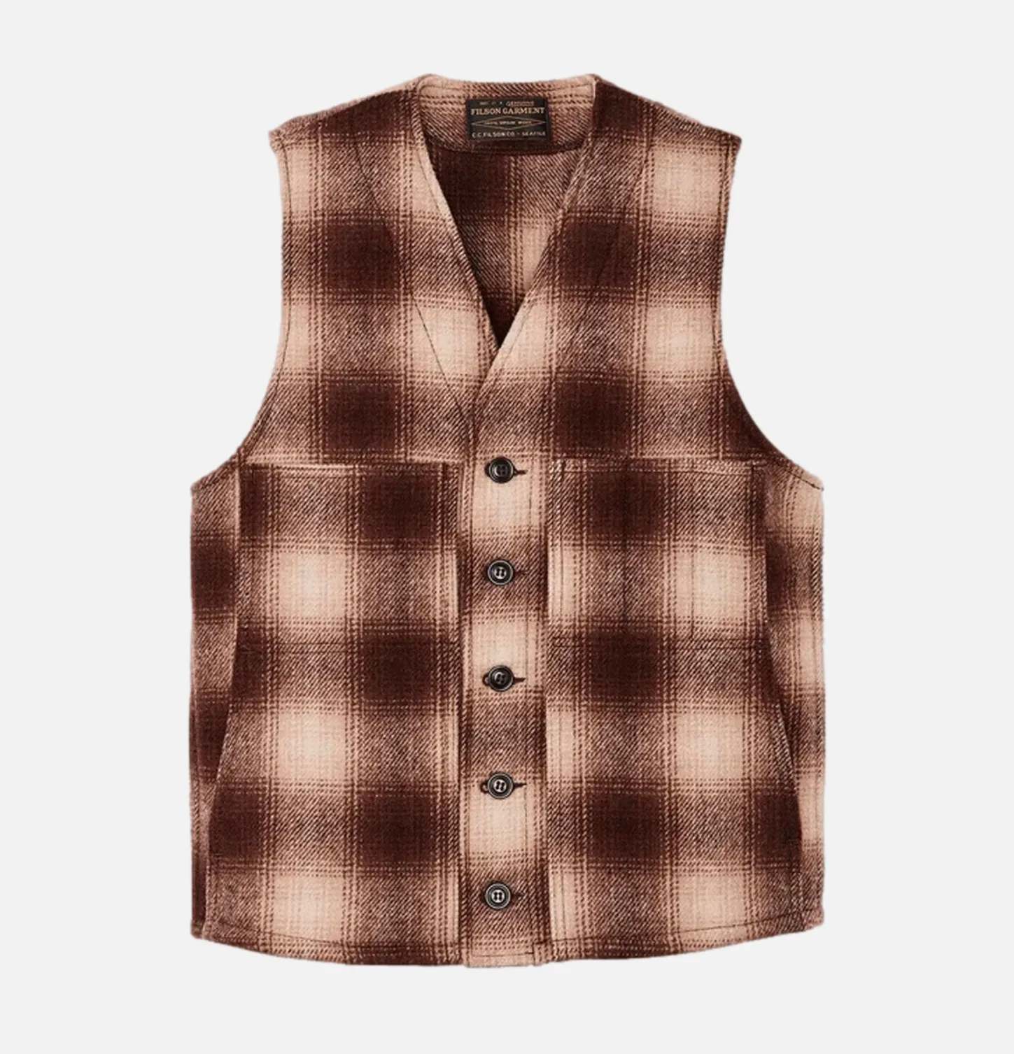 Mackinaw Wool Vest Brown Tan