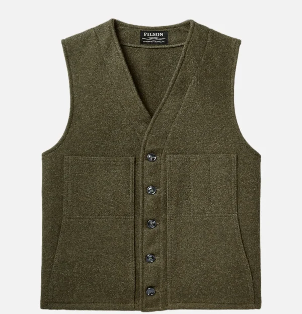 Mackinaw Wool Vest Forest Green