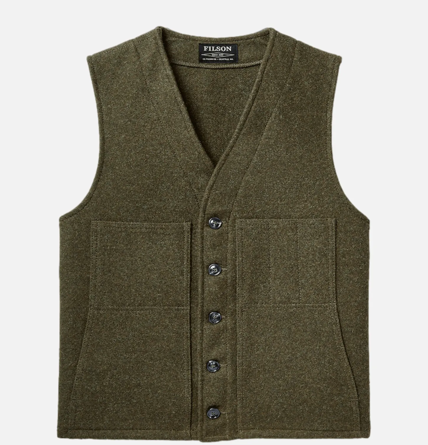 Mackinaw Wool Vest Forest Green