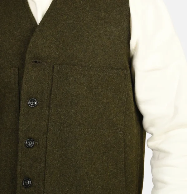 Mackinaw Wool Vest Forest Green