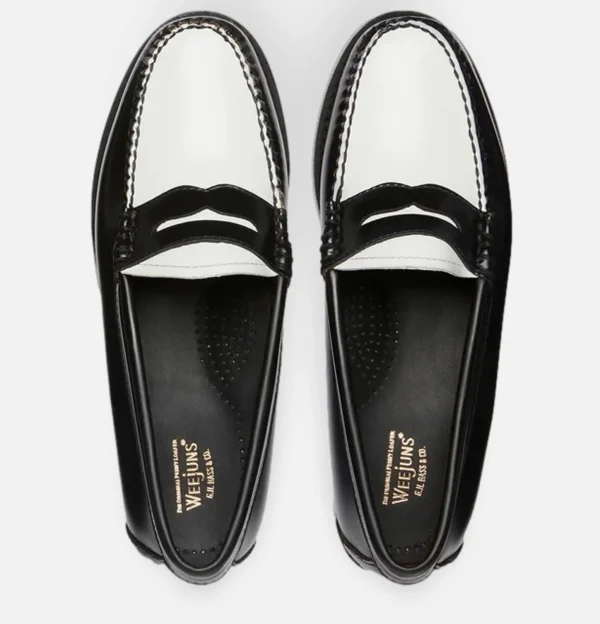 Mocassin Weejuns Black & White Leather