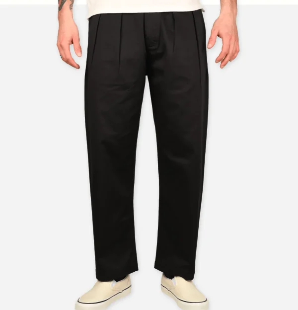 Pantalon Double Pleated Black