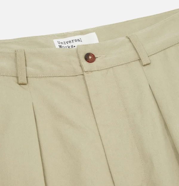 Pantalon Double Pleated Stone