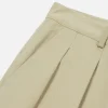 Pantalon Double Pleated Stone