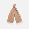 Plain Lambswool Scarf Lt Brown