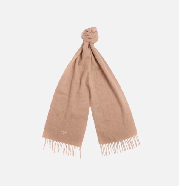 Plain Lambswool Scarf Lt Brown