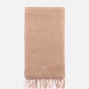 Plain Lambswool Scarf Lt Brown
