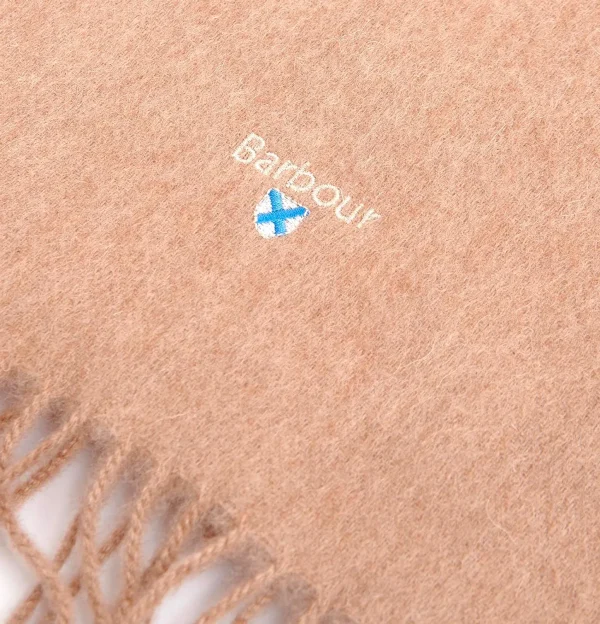 Plain Lambswool Scarf Lt Brown