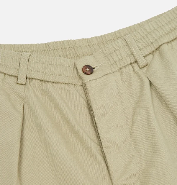 Pleated Track Pant Stone