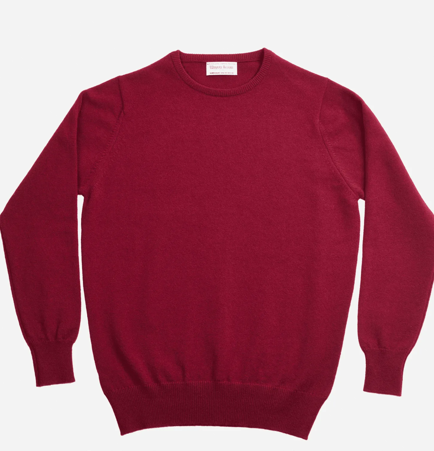 Pull Col Rond Bordeaux