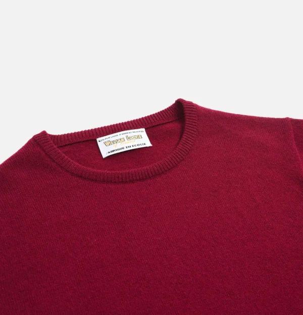 Pull Col Rond Bordeaux