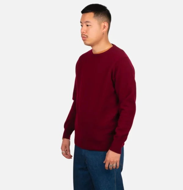 Pull Col Rond Bordeaux